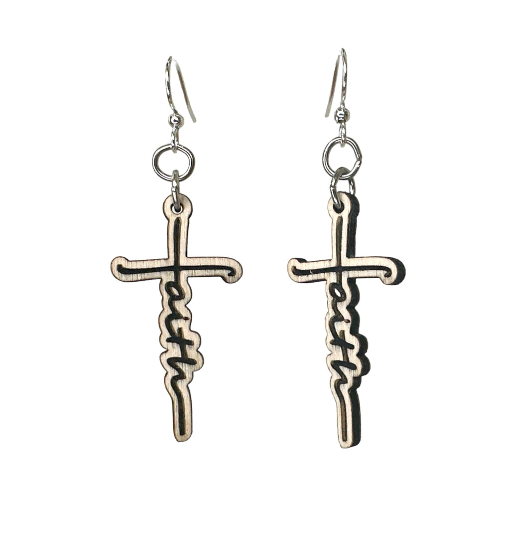 Faith Birch Wood Earrings
