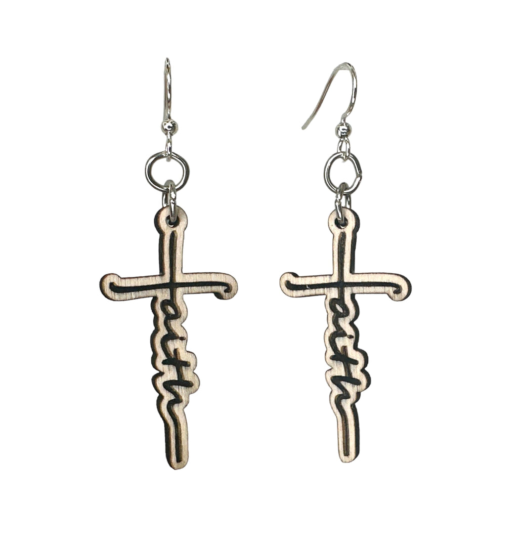 Faith Birch Wood Earrings