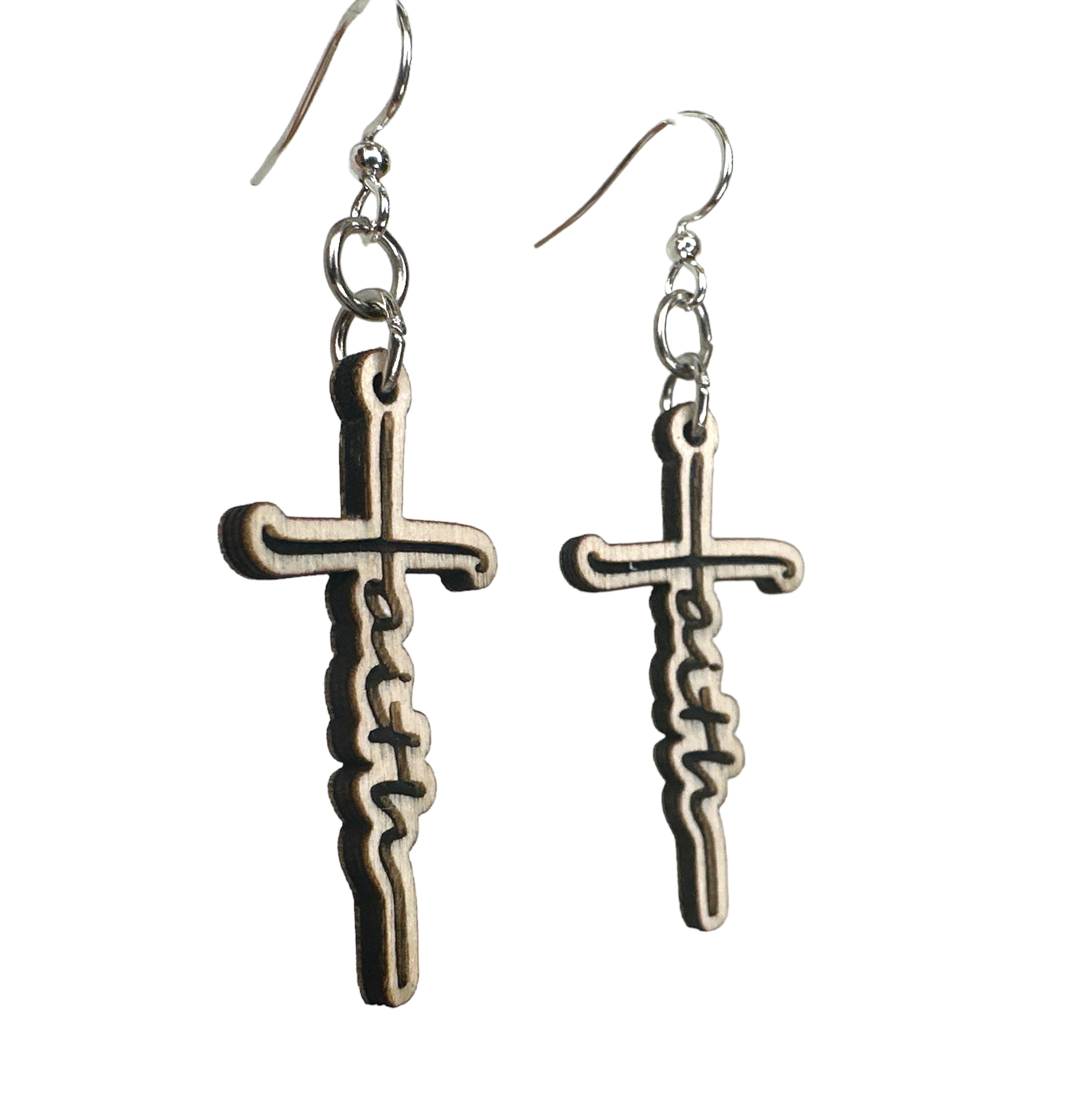 Faith Birch Wood Earrings