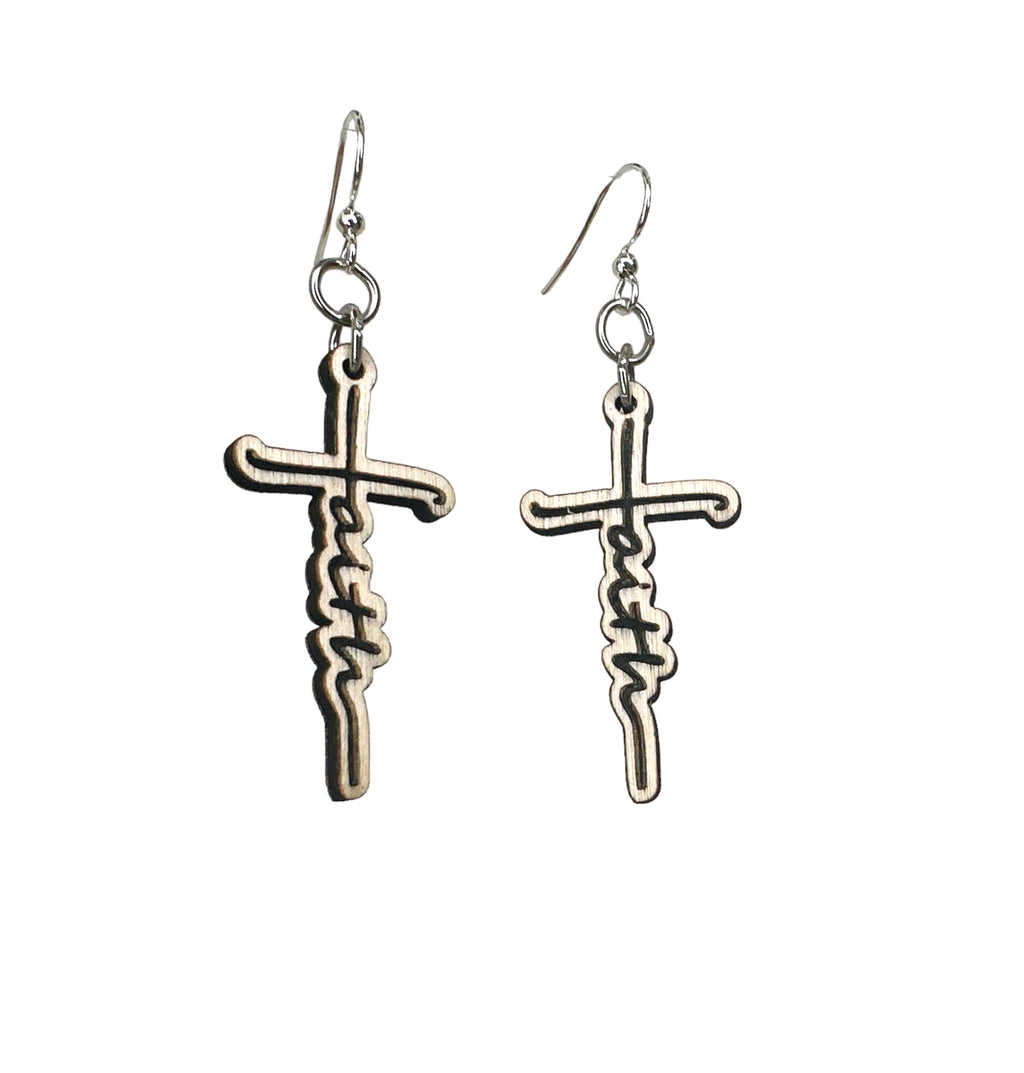Faith Birch Wood Earrings