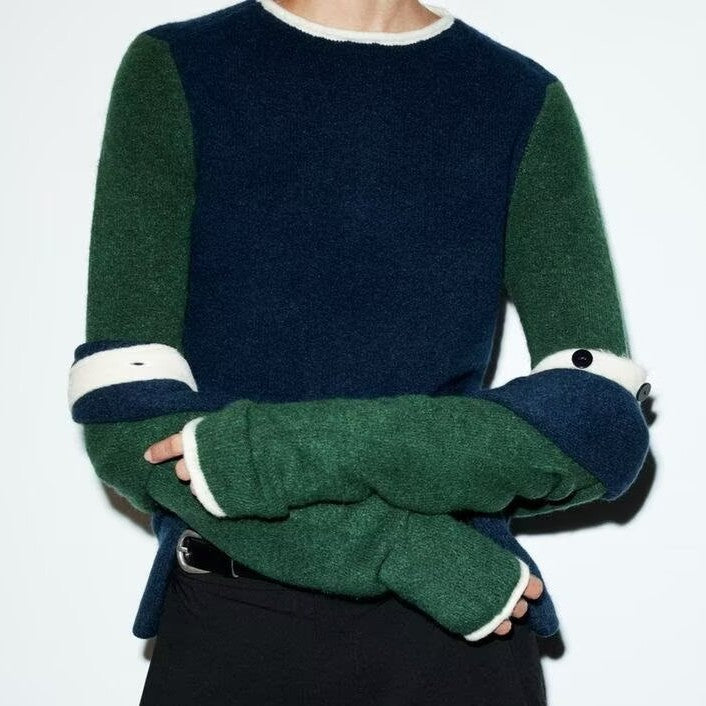 Color Block Knit Sweater