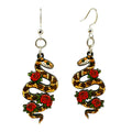 Rattlesnake Rose Earrings