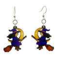 Witch Flying on Broomstick Earrings