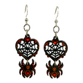 Spider Web Heart Earrings