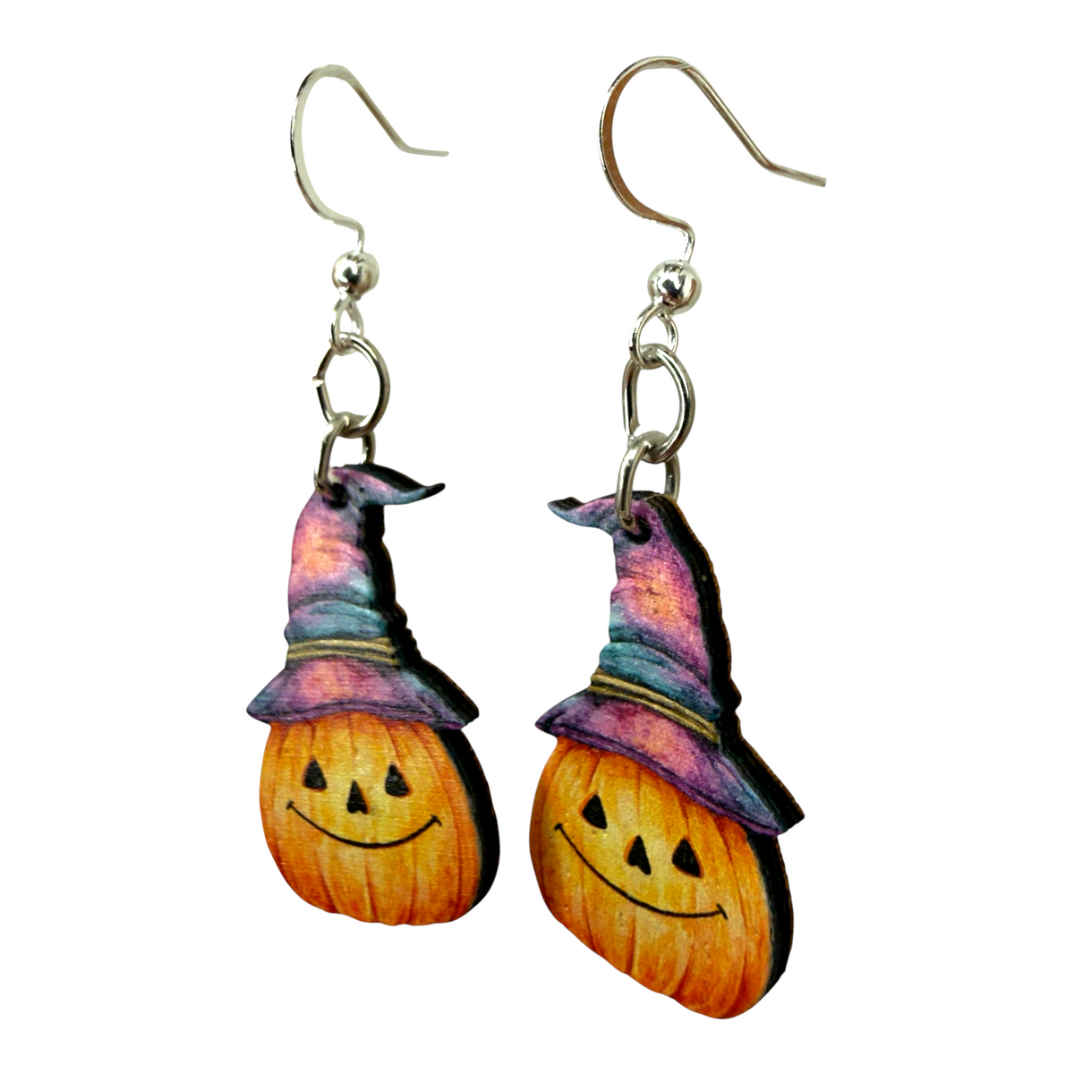 Watercolor Pumpkin Earrings