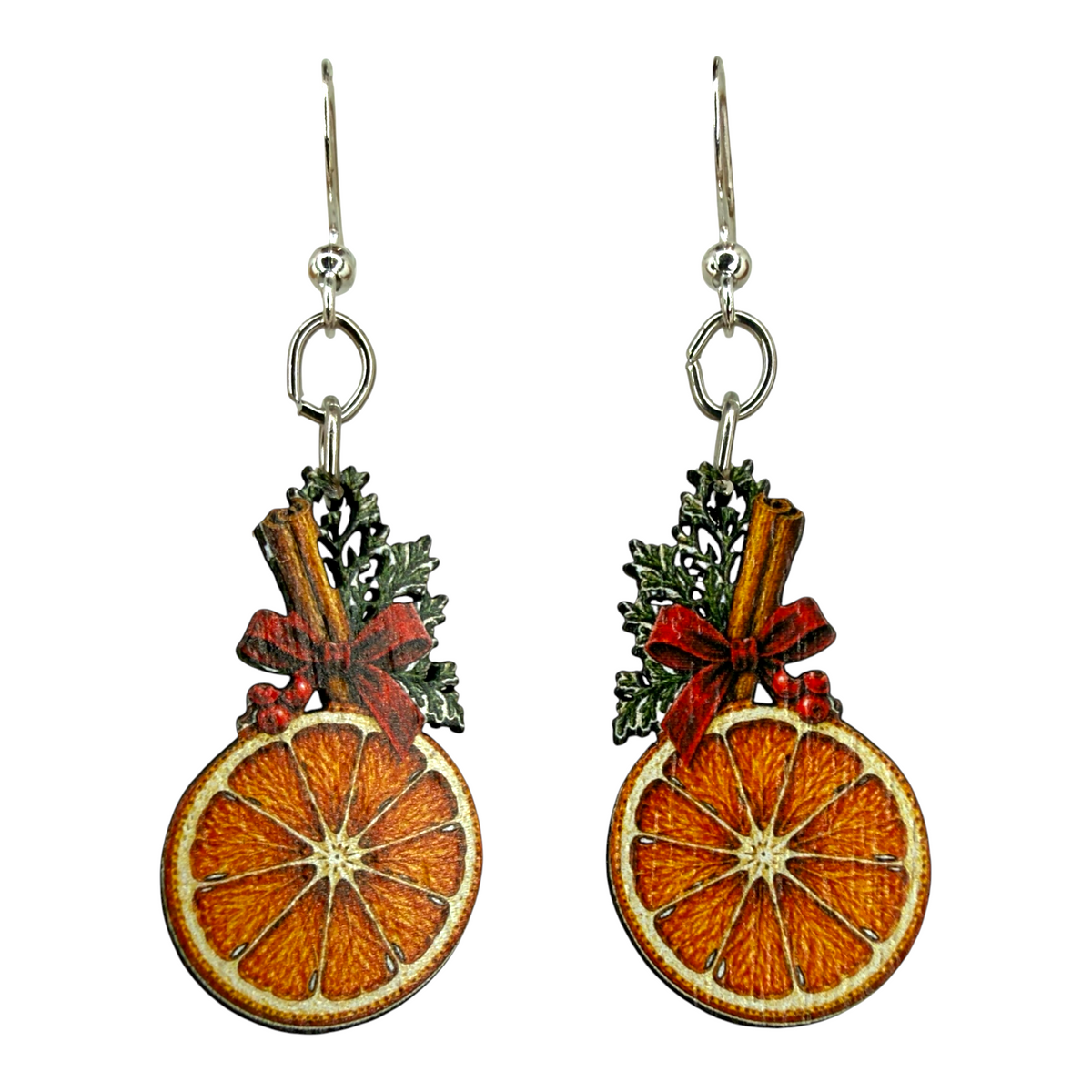 Christmas Orange Earrings