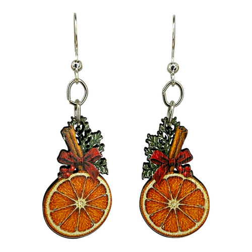 Christmas Orange Earrings