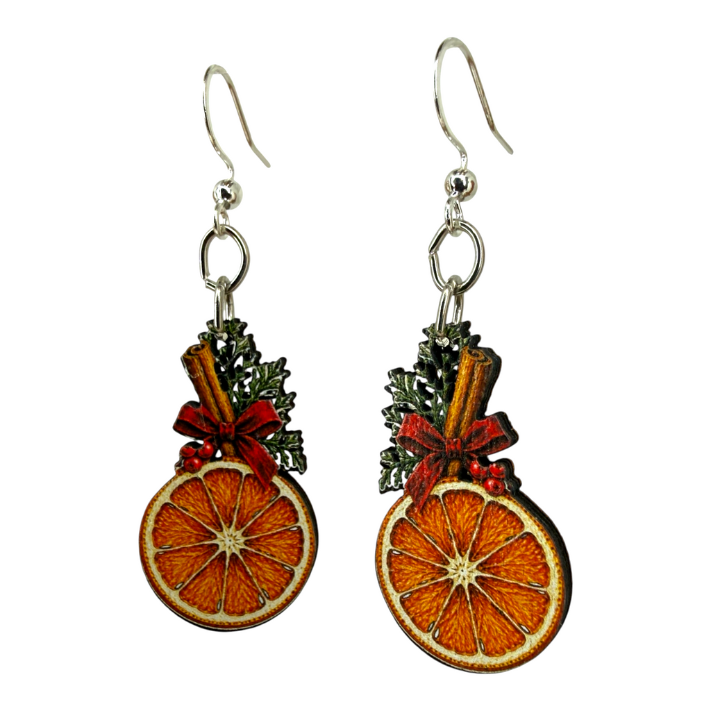 Christmas Orange Earrings