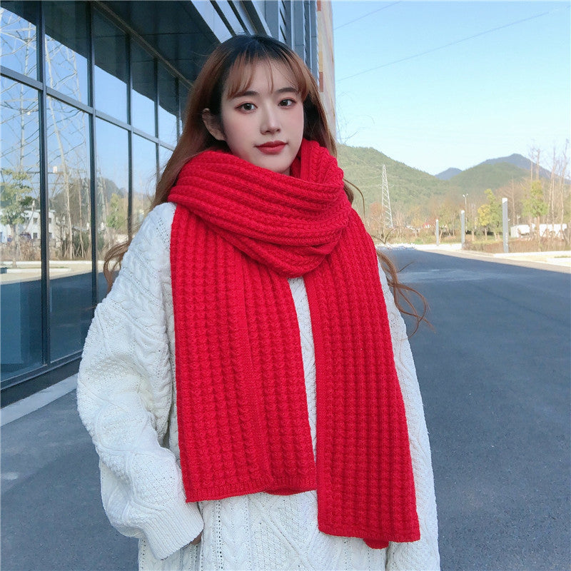 Cable Knit Solid Scarf