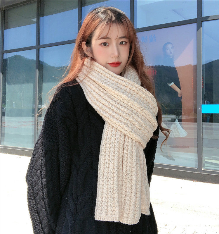 Cable Knit Solid Scarf