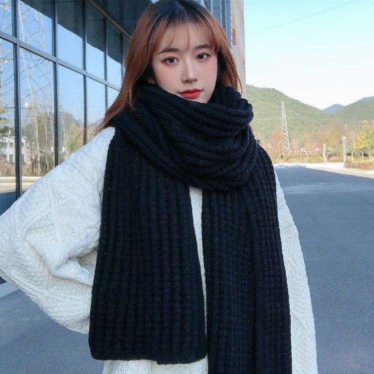 Cable Knit Solid Scarf