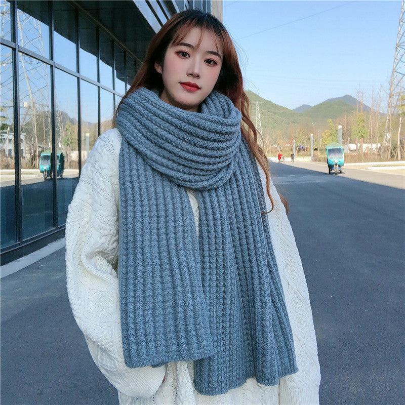 Cable Knit Solid Scarf