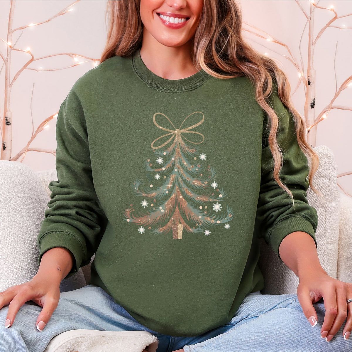 Santa Ribbon Sweatshirt