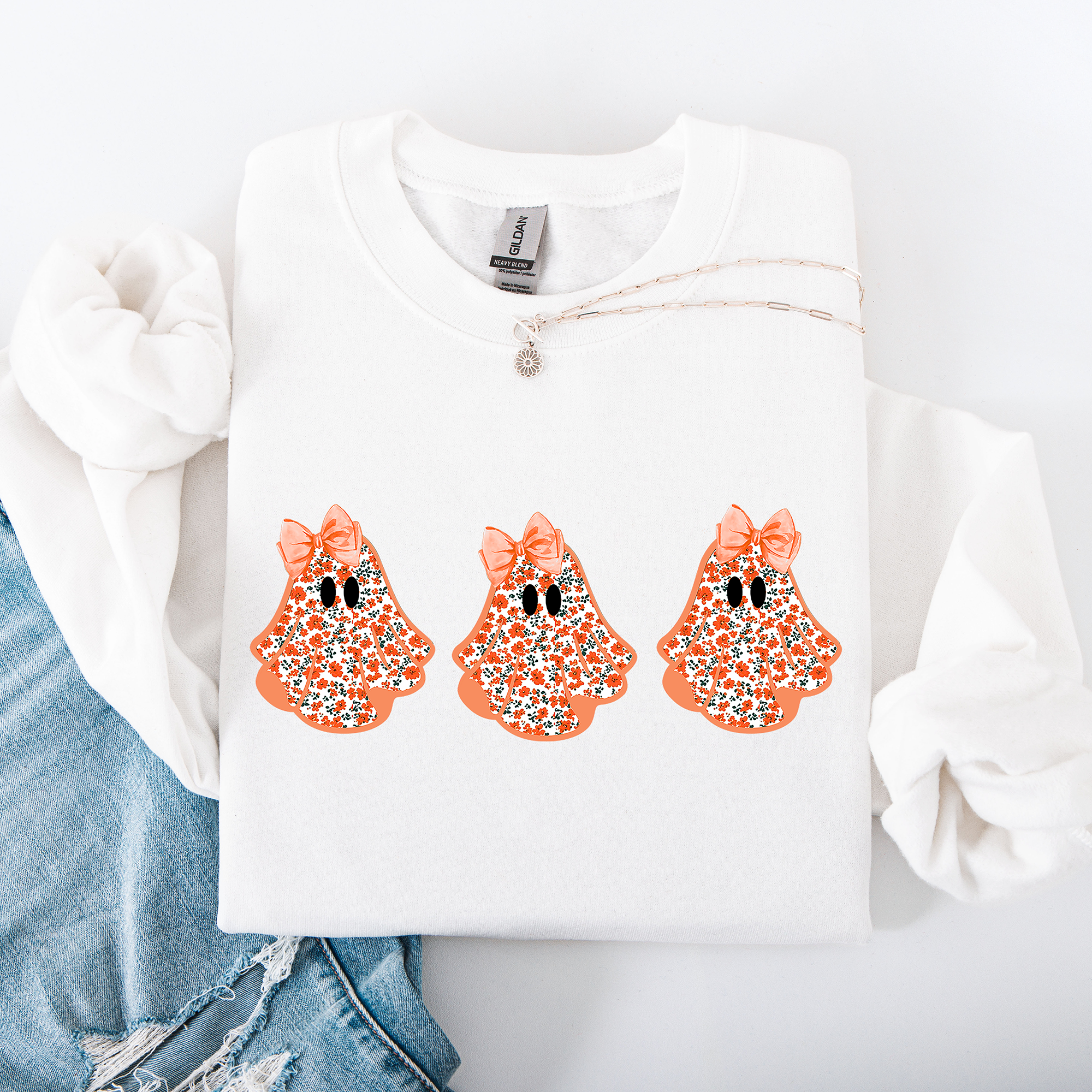 Halloween Ghosts Coquette Sweatshirt