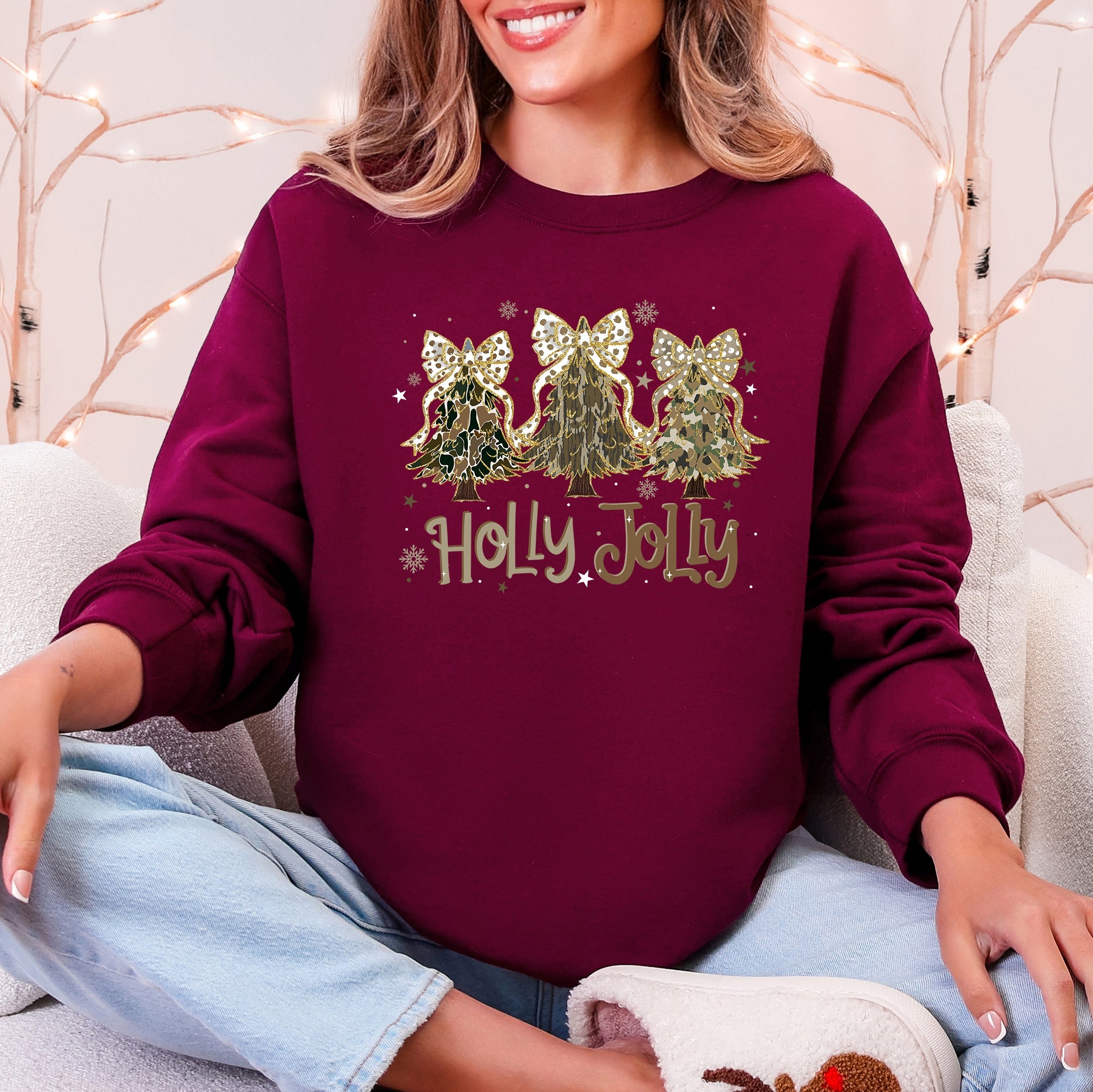 Jolly Camo Christmas Tree Sweatshirt