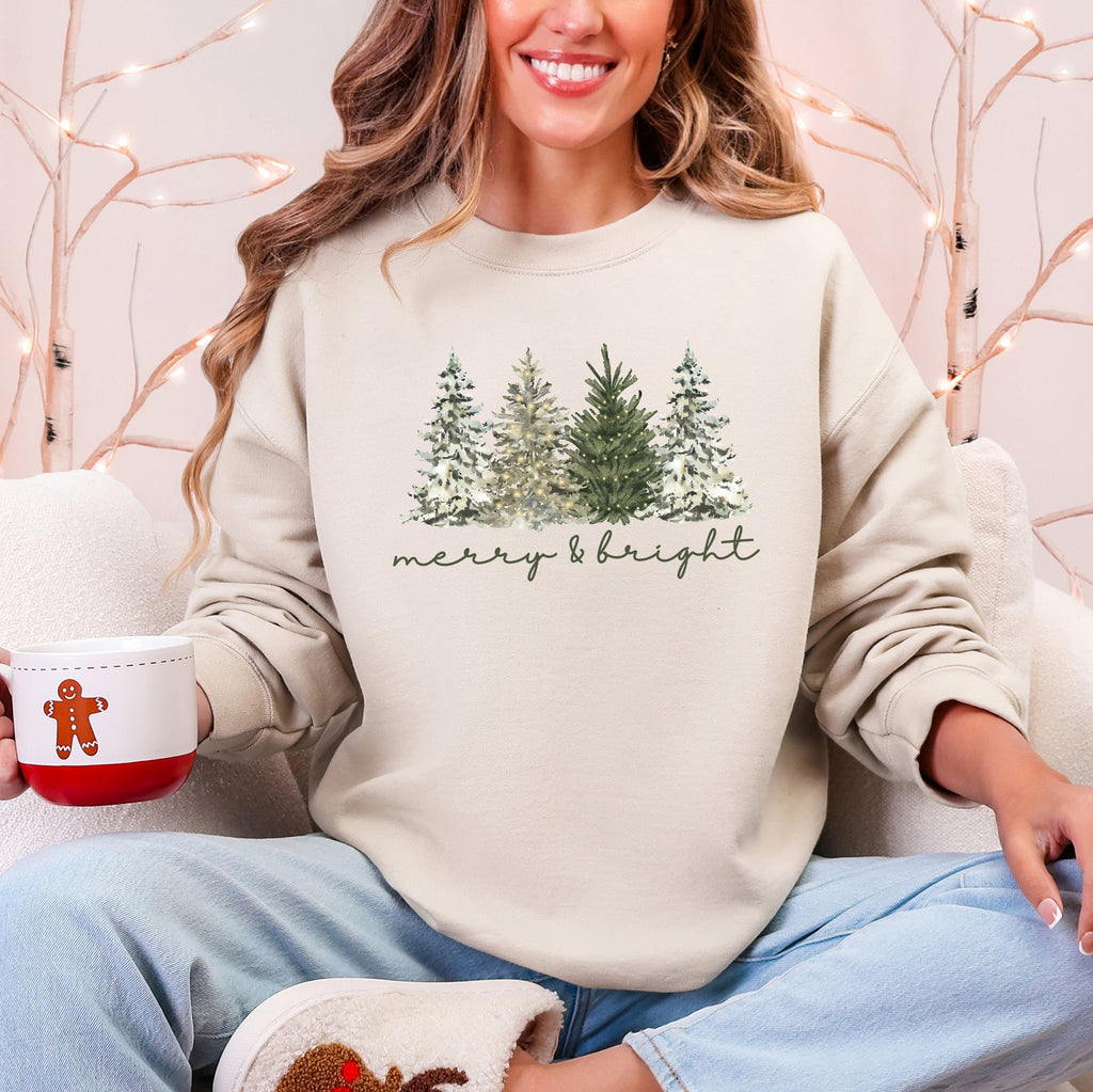 Sweat-shirt de Noël « Joyeux et lumineux »
