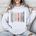 Falling Leaves Botanical Stripes Hoodie