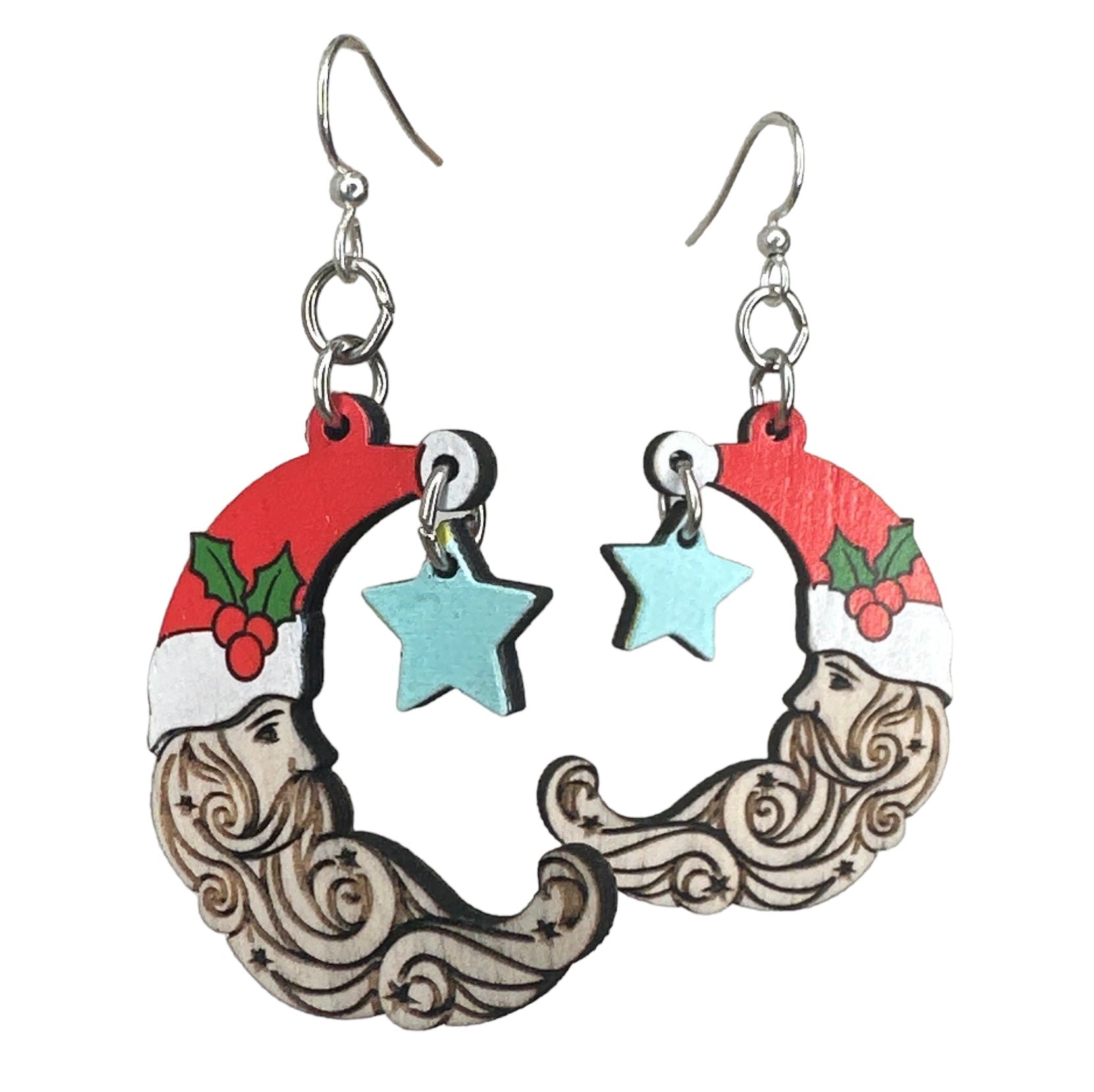 Santa Moon Earrings
