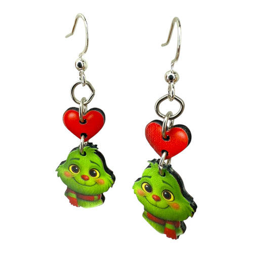 Baby Curmudgeon Heart Earrings
