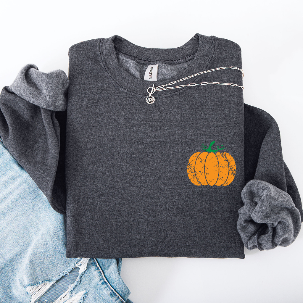 Sweat-shirt à poches citrouille