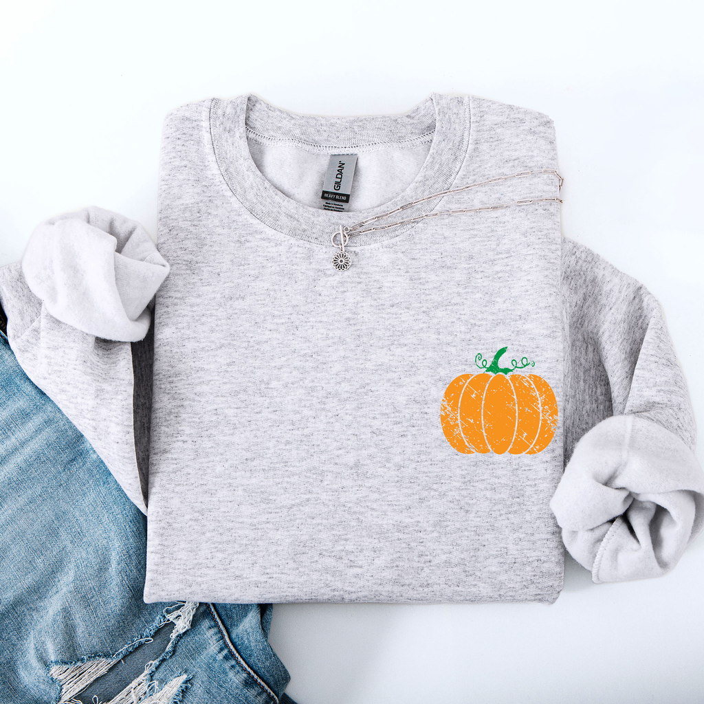 Sweat-shirt à poches citrouille