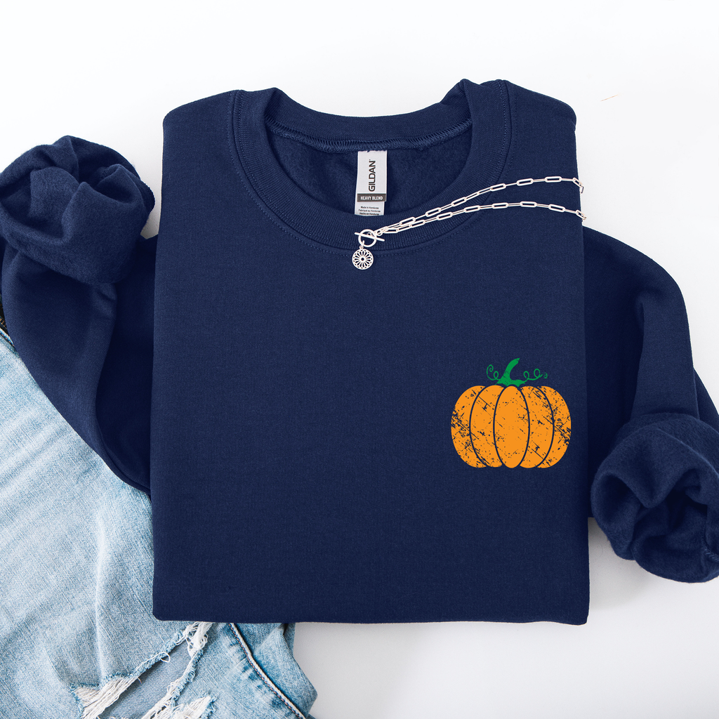 Sweat-shirt à poches citrouille