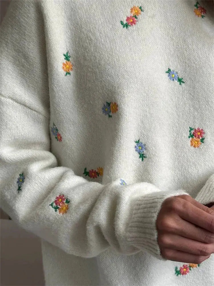 Printed Knit Pullover Top