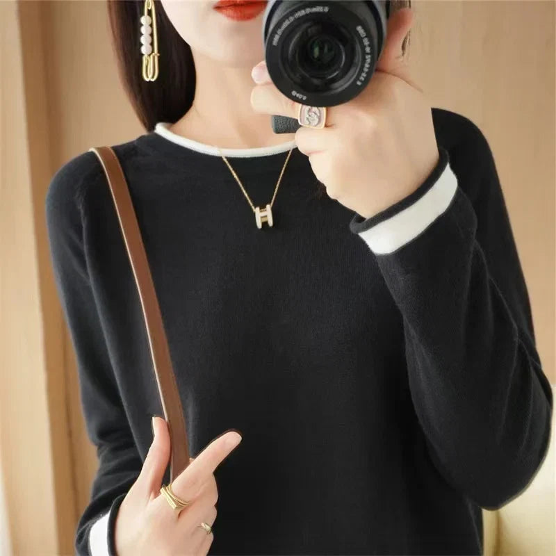 Pull en maille ras-du-cou en coton