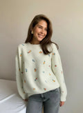 Printed Knit Pullover Top
