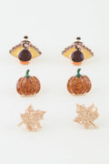 Fall Season Stud Earrings Set