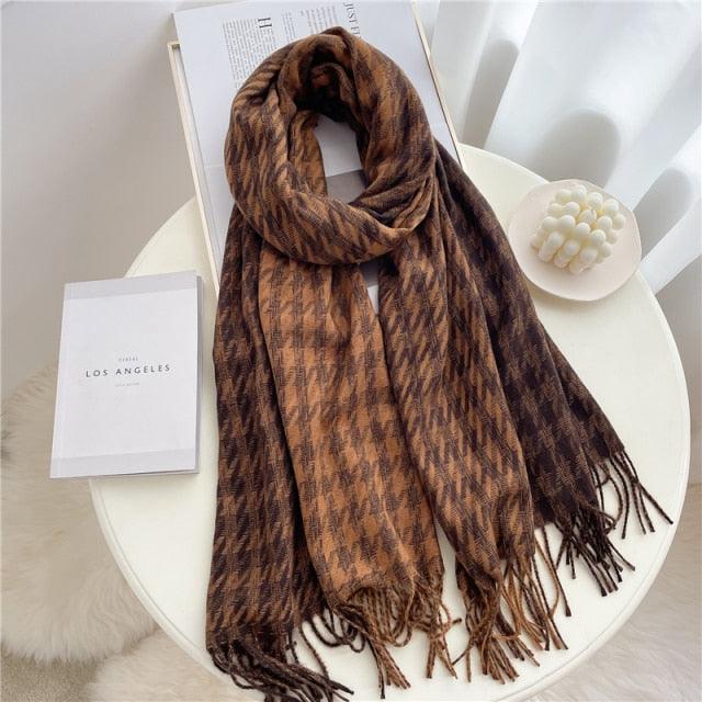 Plaid Cashmere Scarf & Shawl