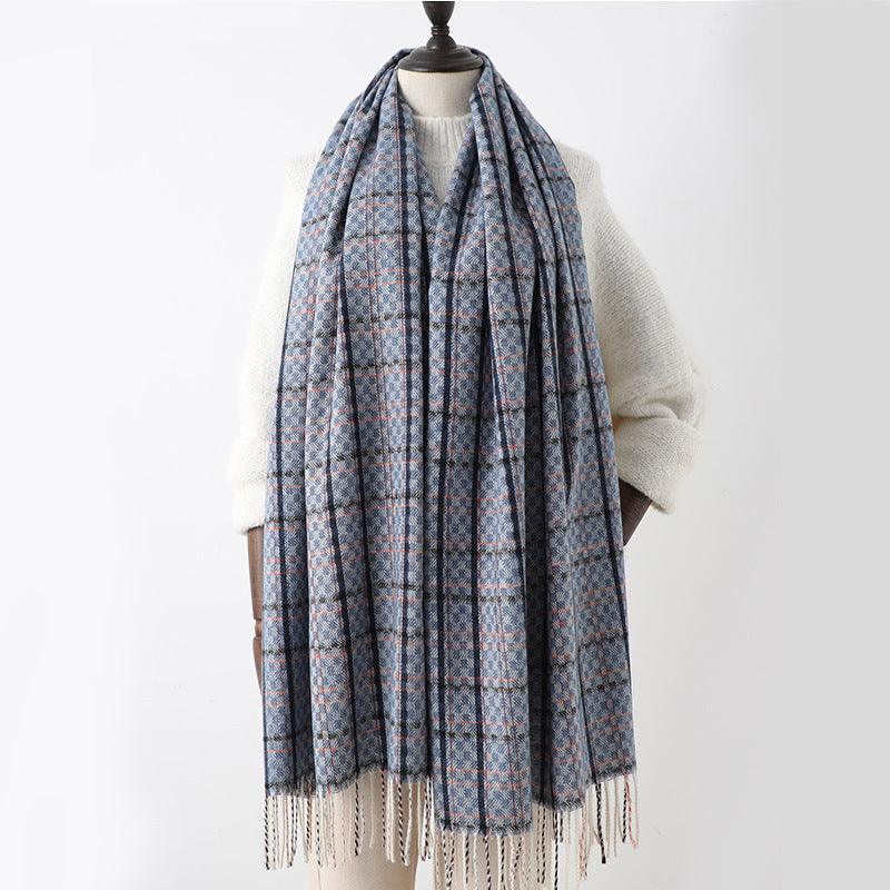 Plaid Cashmere Scarf & Shawl