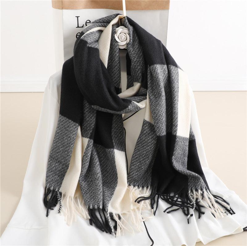 Plaid Cashmere Scarf & Shawl
