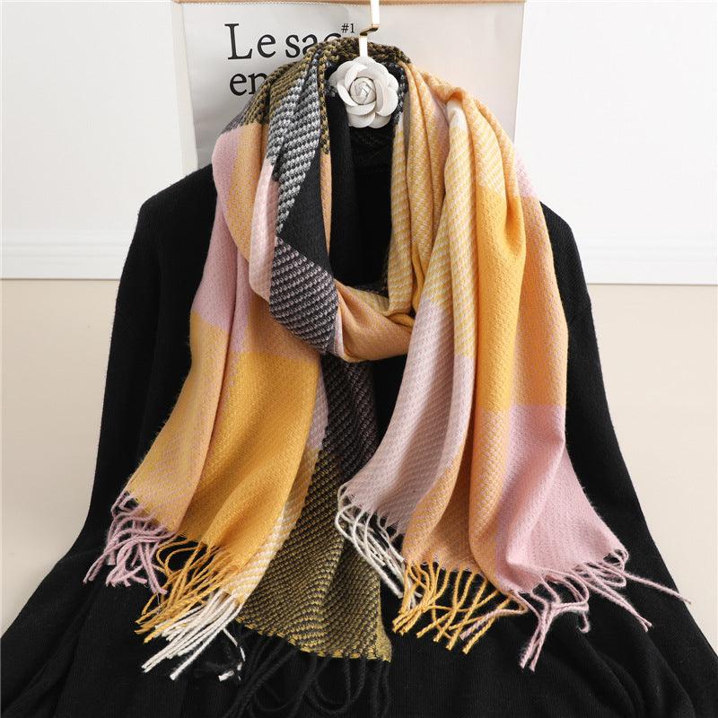 Plaid Cashmere Scarf & Shawl