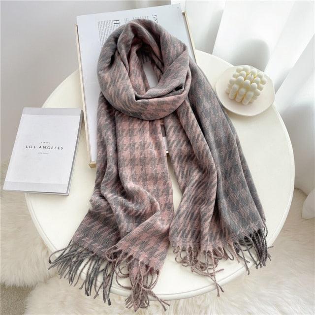 Plaid Cashmere Scarf & Shawl