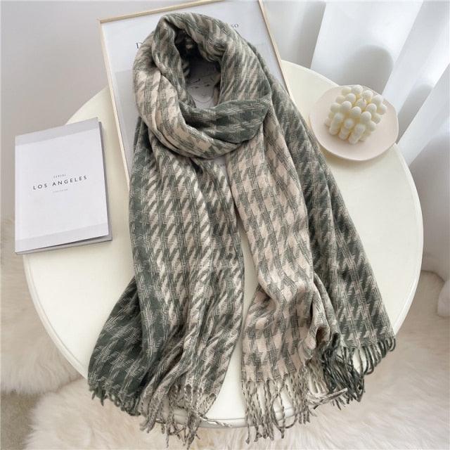Plaid Cashmere Scarf & Shawl