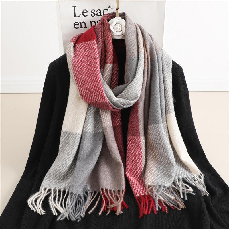 Plaid Cashmere Scarf & Shawl