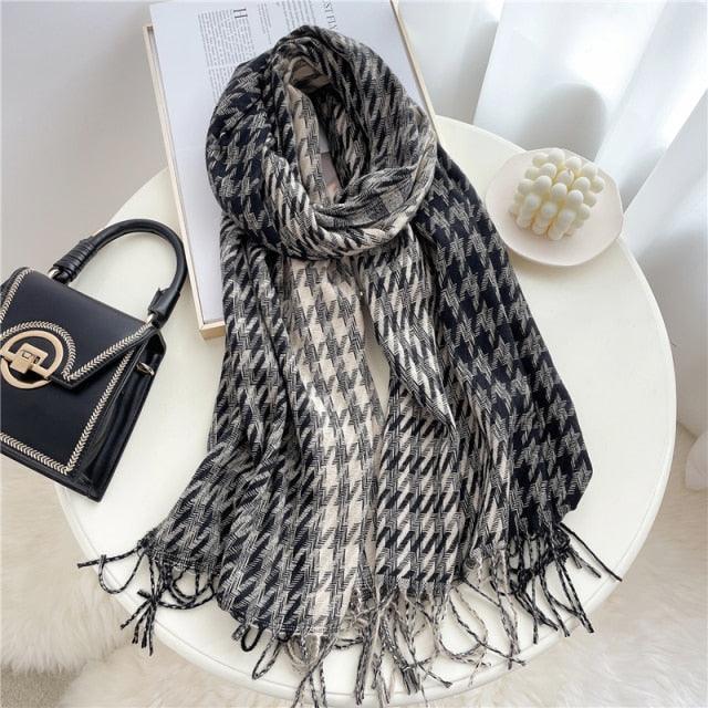 Plaid Cashmere Scarf & Shawl