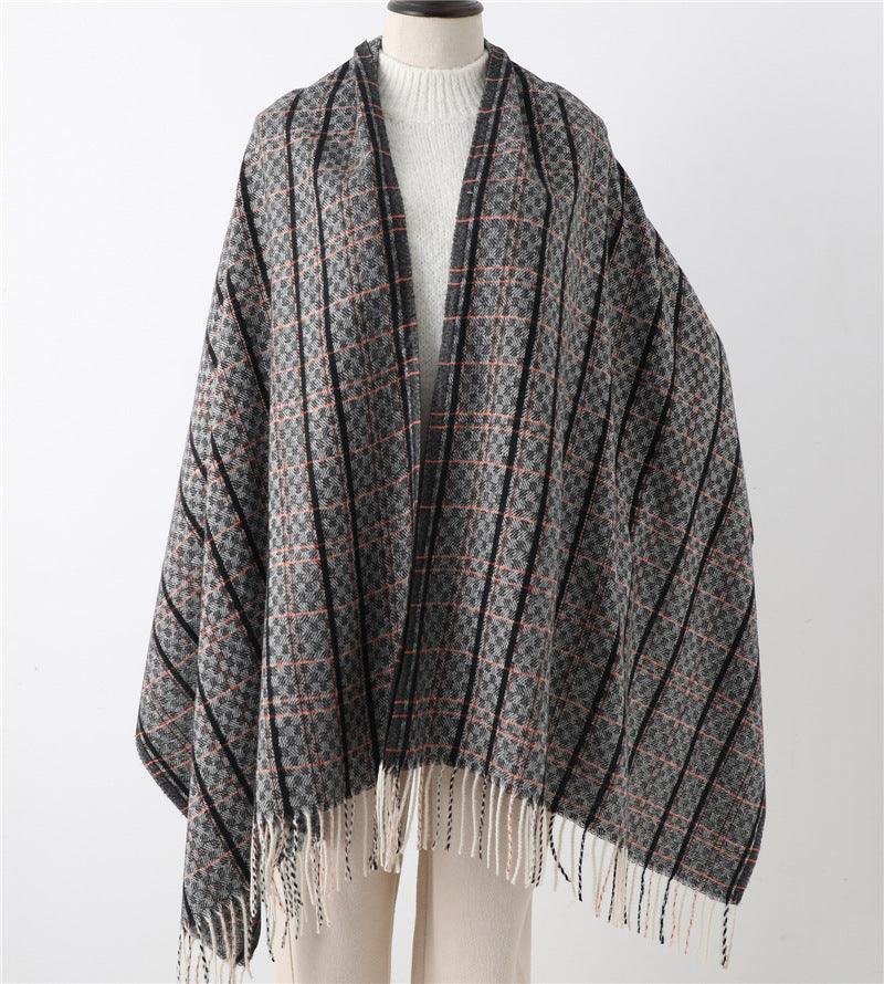 Plaid Cashmere Scarf & Shawl