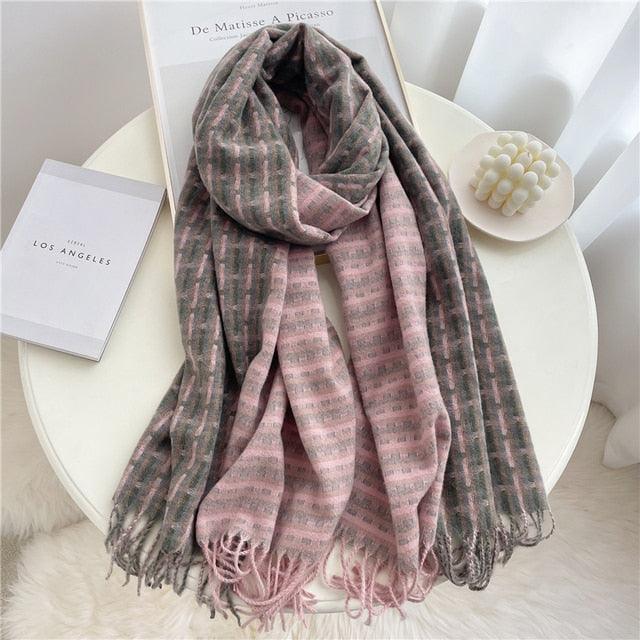 Plaid Cashmere Scarf & Shawl
