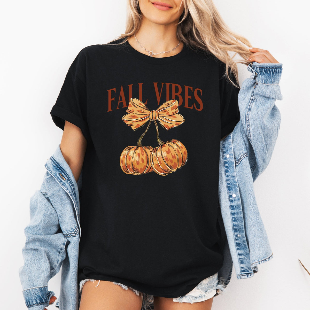 Fall Vibes Cherry Pumpkin T-Shirt - Calendar ClosetFall Vibes Cherry Pumpkin T-ShirtCalendar Closet