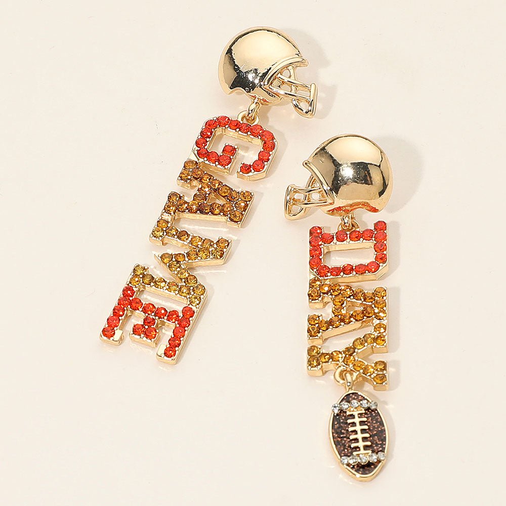 Game Day Football Helmet Drop Earrings - Calendar ClosetGame Day Football Helmet Drop EarringsCalendar Closet
