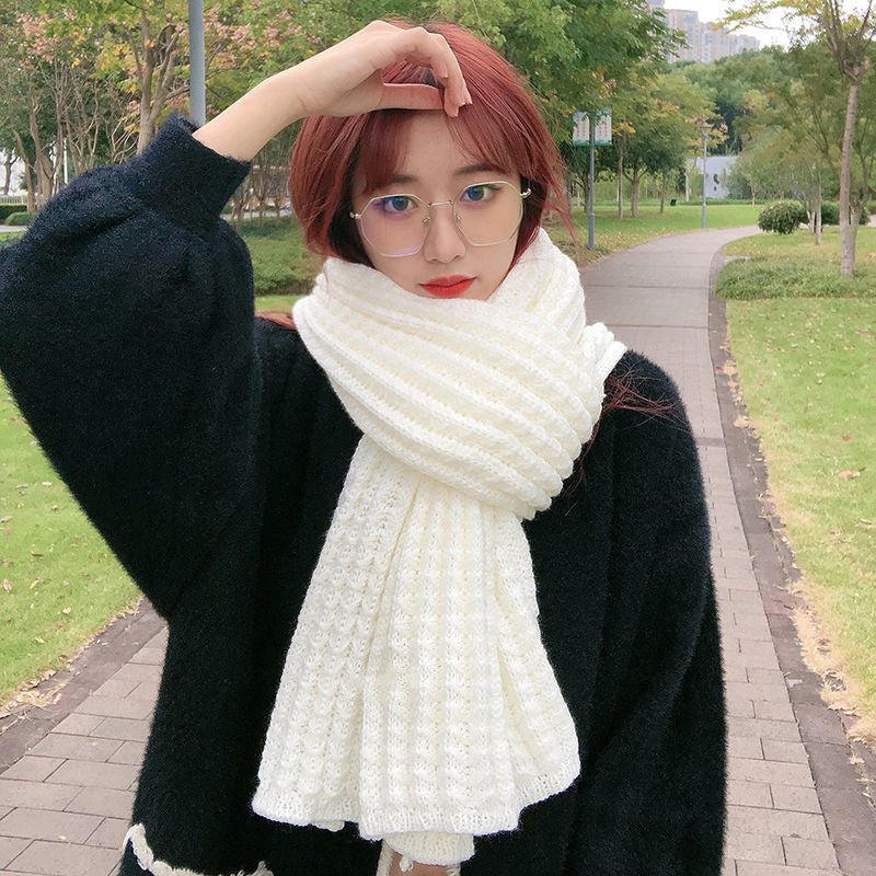 Cable Knit Solid Scarf - Calendar ClosetCable Knit Solid ScarfCalendar Closet
