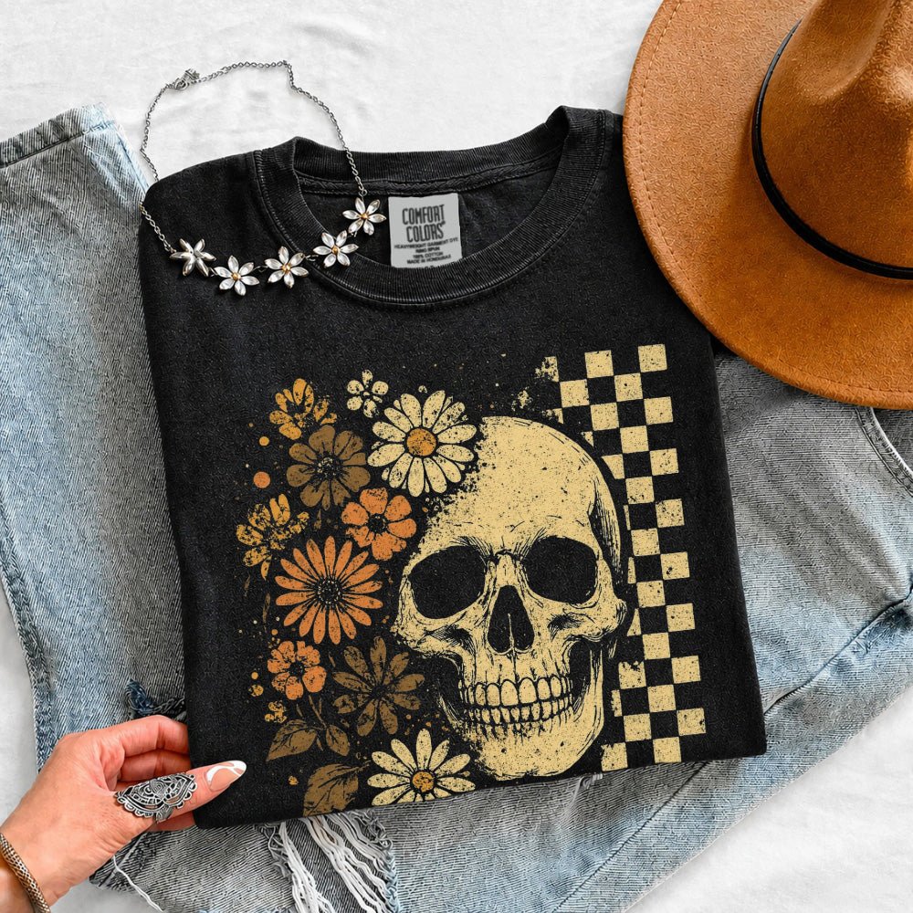 Skull & Flowers Firefly Comfort Colors T-Shirt - Calendar ClosetSkull & Flowers Firefly Comfort Colors T-ShirtCalendar Closet