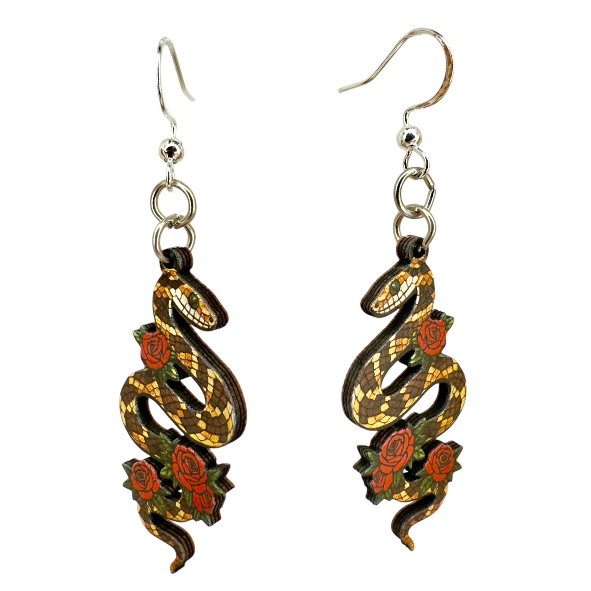Rattlesnake Rose Earrings - Calendar ClosetRattlesnake Rose EarringsCalendar Closet