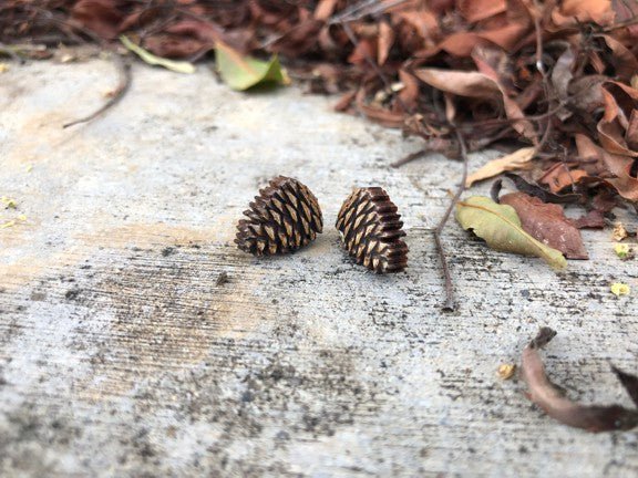 Pine Cone Stud Earrings - Calendar ClosetPine Cone Stud EarringsCalendar Closet