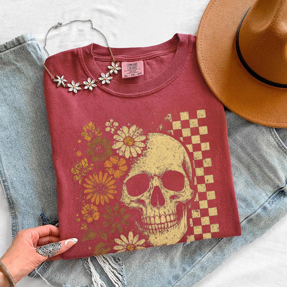 Skull & Flowers Firefly Comfort Colors T-Shirt - Calendar ClosetSkull & Flowers Firefly Comfort Colors T-ShirtCalendar Closet