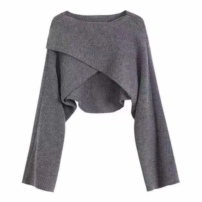 Crisscross Crop Sweater - Calendar ClosetCrisscross Crop SweaterCalendar Closet