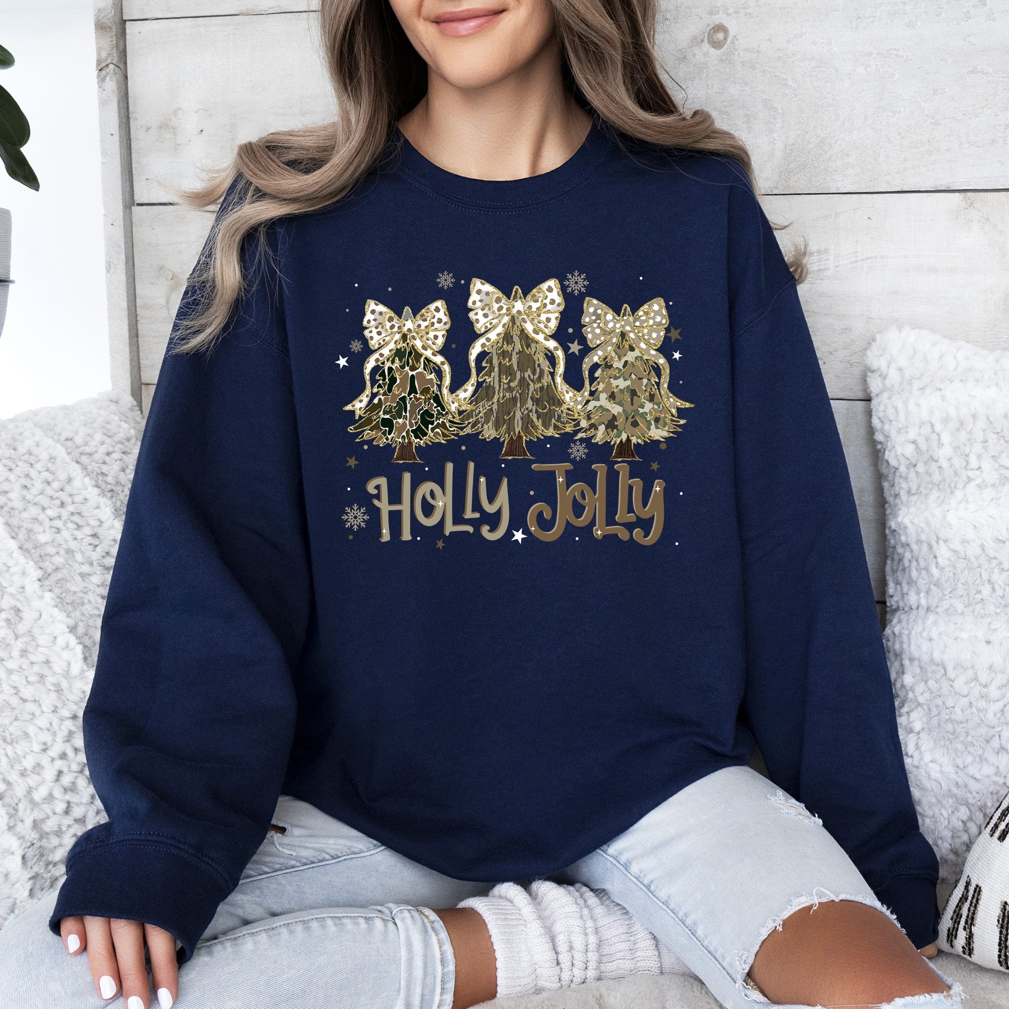Jolly Camo Christmas Tree Sweatshirt - Calendar ClosetJolly Camo Christmas Tree SweatshirtCalendar Closet