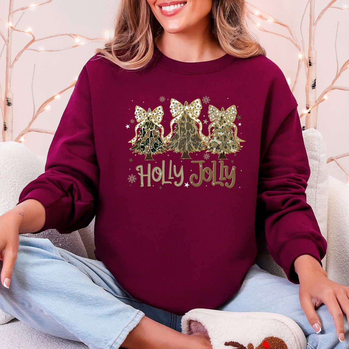 Jolly Camo Christmas Tree Sweatshirt - Calendar ClosetJolly Camo Christmas Tree SweatshirtCalendar Closet